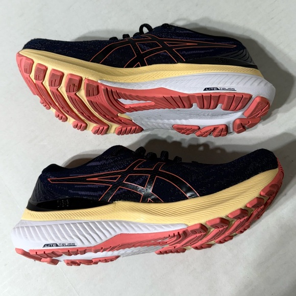 ASICS Womens Gel-Kayano 29 Size 8 Midnight/Papaya Sneakers Shoes Navy Blue - Picture 6 of 8